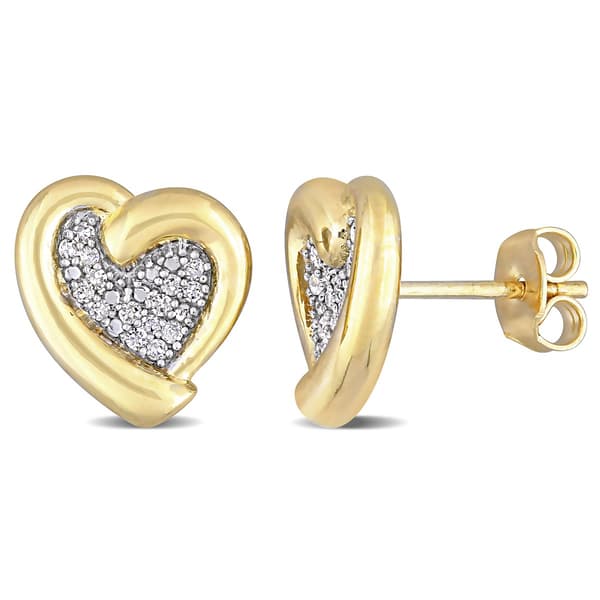 Diamond Classics&#40;tm&#41; Diamond Heart Earrings - image 