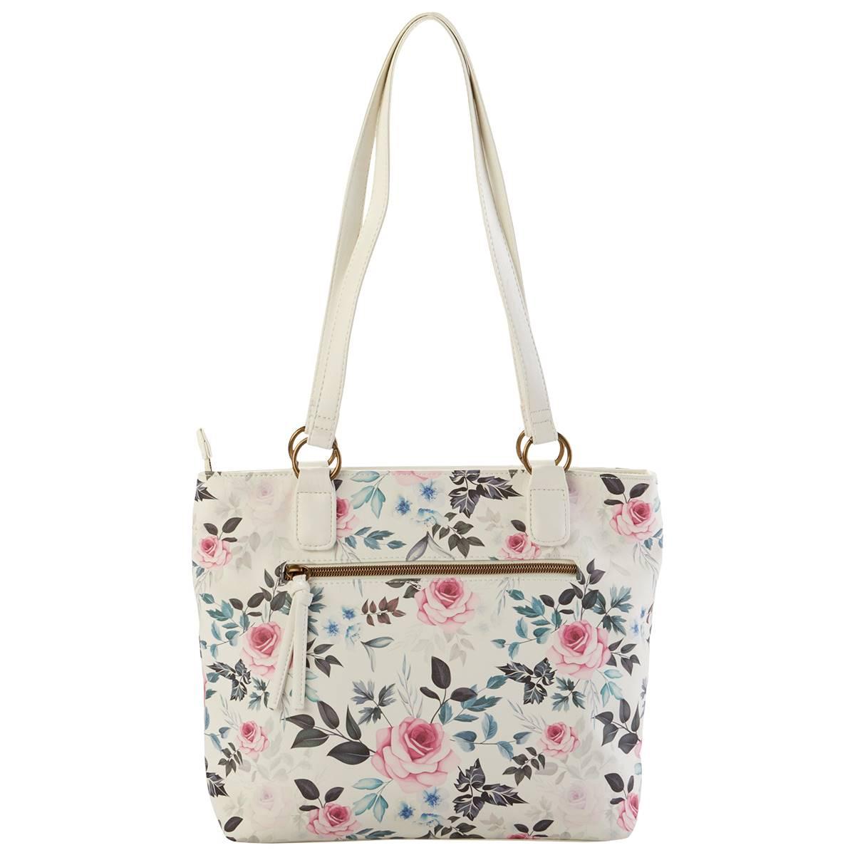 Stone Mountain Vintage Rose Washed Donna Tote - White
