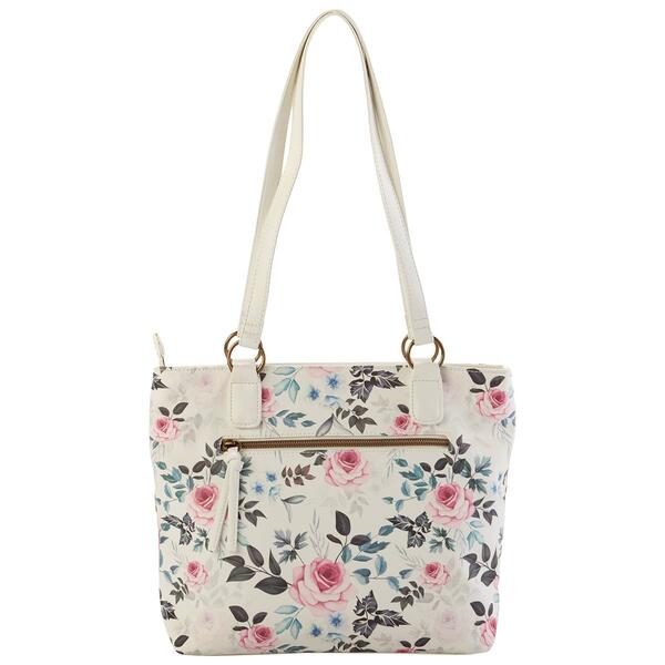 Stone Mountain Vintage Rose Washed Donna Tote - White