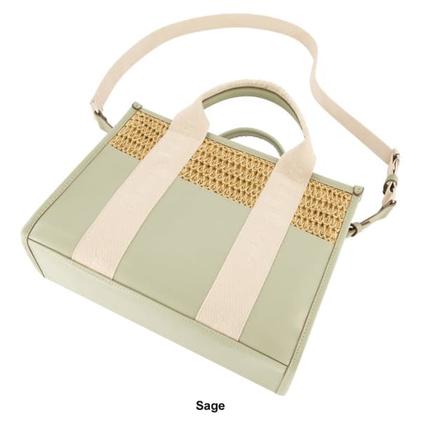 Tommy Bahama Raffia/PU Logo Webbing Modern Tote - image 