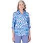 Womens Alfred Dunner Summer Breeze Zigzag Casual Button Down - image 1