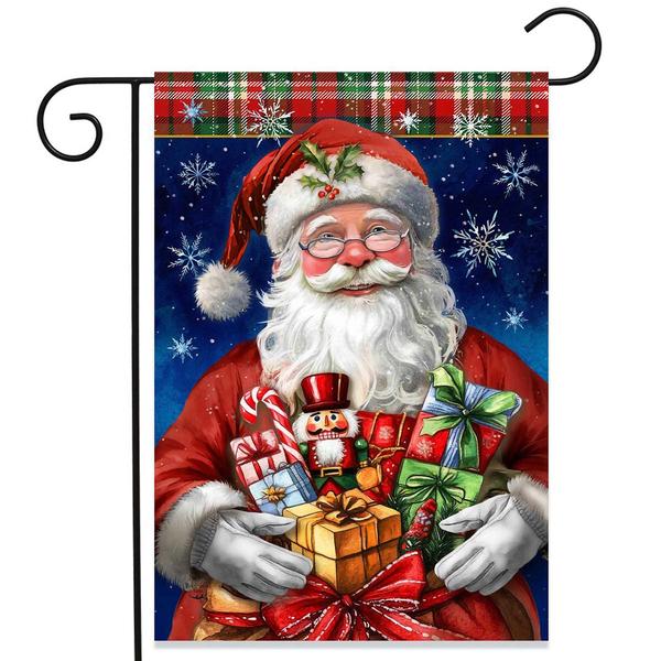 Briarwood Lane Holly Jolly Santa Garden Flag - image 