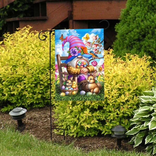 Briarwood Lane Easter Basket Gnome Garden Flag