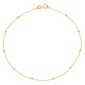 Barefootsies Textured Beaded Link Anklet Bracelet over Sterling - image 1
