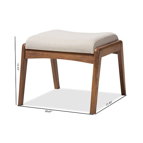 Baxton Studio Roxy Upholstered Ottoman