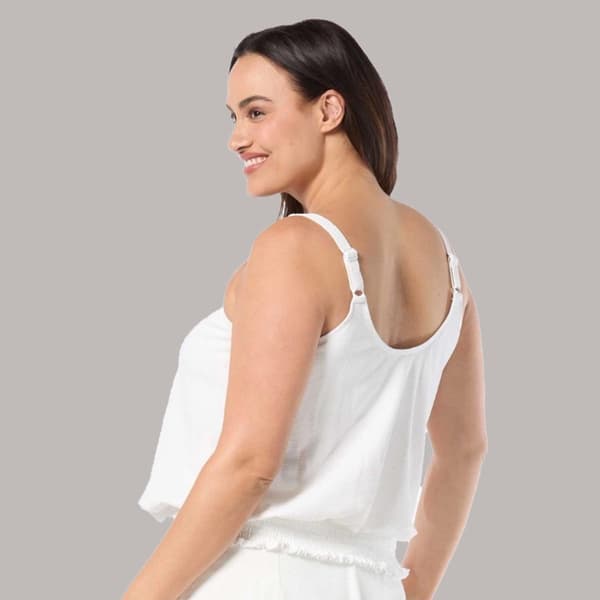 Plus Size Beach House Pique Solid Brandy Tankini Swim Top