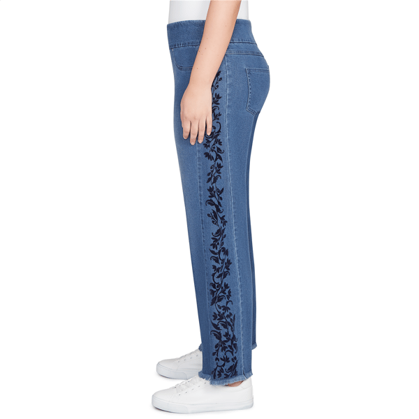 Womens Ruby Rd. Fall Flair Floral Bootcut Ankle Jeans