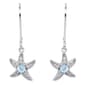 Gianni Argento Sterling Silver Blue Topaz Starfish Earrings - image 1