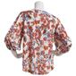 Womens Cure 3/4 Sleeve Double Keyhole Floral Blouse - image 2