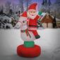 National Tree 6ft. Red Inflatable Santa on Rocking Horse - image 2