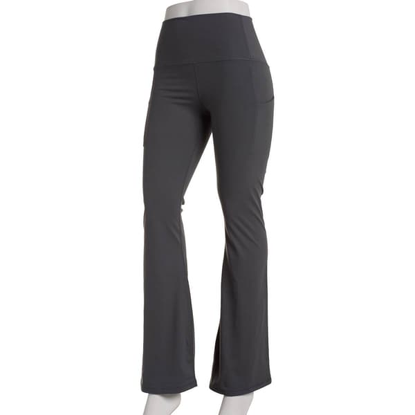 Juniors Love Tree Wide Waistband Flare Leggings with Pockets