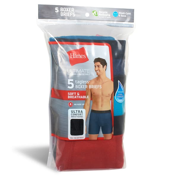 Mens Hanes&#174; Ultimate&#174; 5pk. Breathable Boxer Briefs