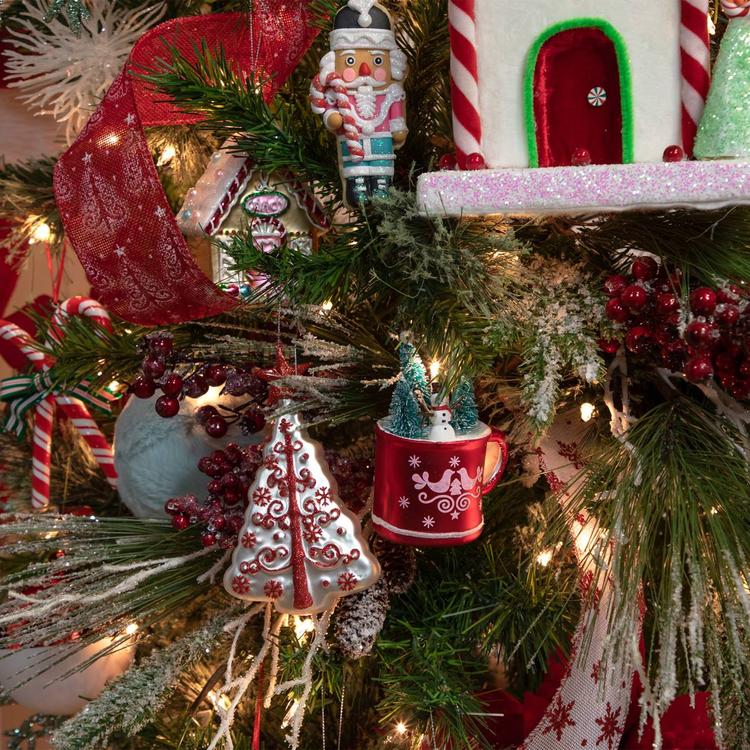 Northlight Seasonal 4.25in. Snowman in a Cup Glass Ornament