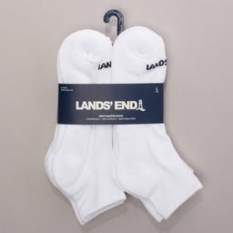Mens LANDS'' END(R) 6pk. Quarter Sport Socks