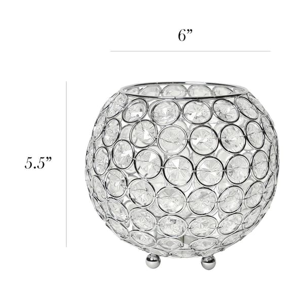 Elegant Designs&#8482; Elipse Crystal 5.5in. Circular Decorative Vase