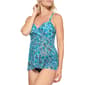 Womens Christina Blue Disty Paisley Fly Away Tankini Swim Top - image 2
