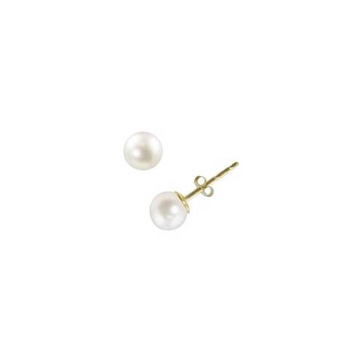 Gemstone Classics™ 14kt. Gold & Pearl 6mm Stud Earrings