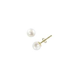 Gemstone Classics(tm) 14kt. Gold & Pearl 6mm Stud Earrings