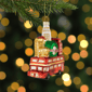 Northlight Merry Christmas Double Decker Tour Bus Glass Ornament - image 2
