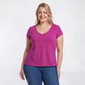 Juniors Plus Eye Candy Short Sleeve V-Neck Tee - image 1