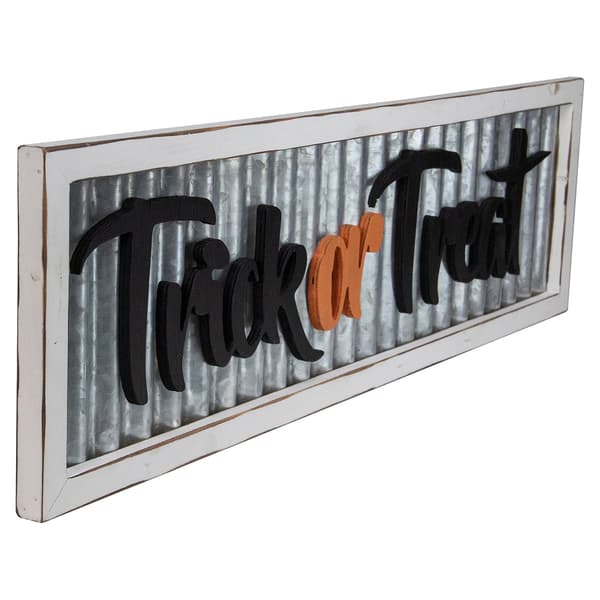 Northlight Seasonal 27.5in. Silver "Trick or Treat" Wall Sign