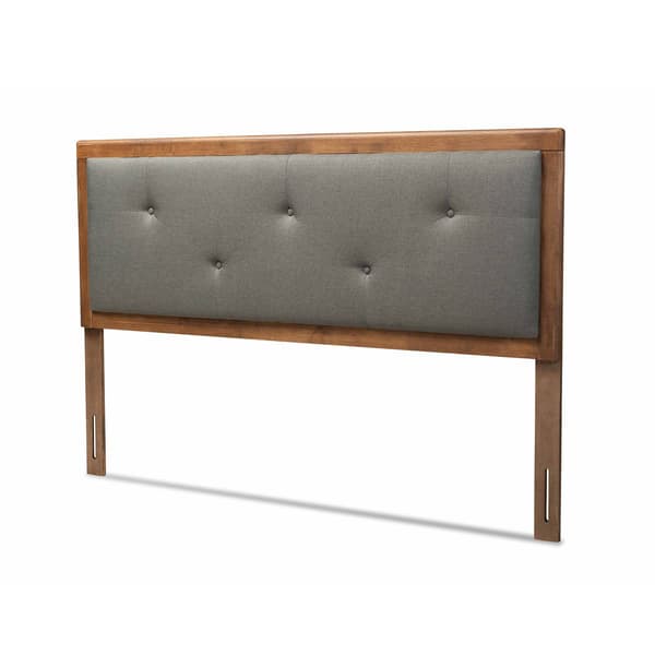 Baxton Studio Abner Modern Fabric Wood Full Size Headboard - image 