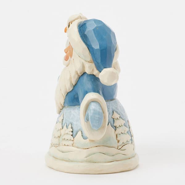 Jim Shore Blue Santa with Owl Mini Christmas Figurine