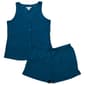 Womens Nicole Miller Rib Button Front Short Pajama Set - image 2