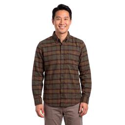 Young Mens Architect(R) Jean Co. Flannel Shirt - Olive/Orange