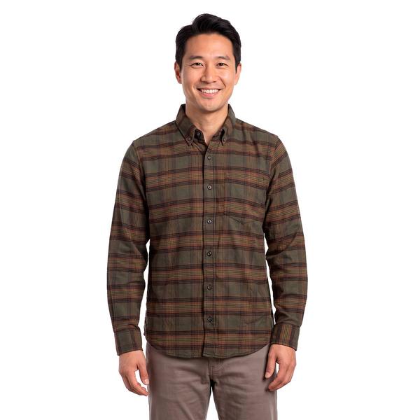 Young Mens Architect(R) Jean Co. Flannel Shirt - Olive/Orange