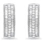Diamond Classics™ 1/2ctw. Round & Baguette Diamond Hoop Earrings - image 2