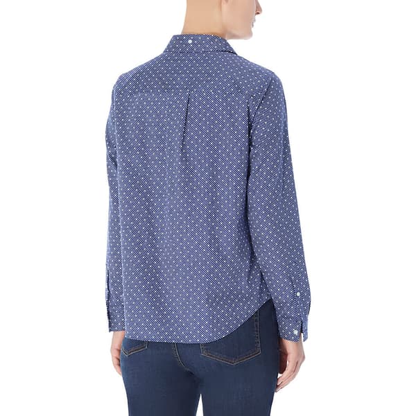 Womens Jones New York Oxford Dot Casual Button Down