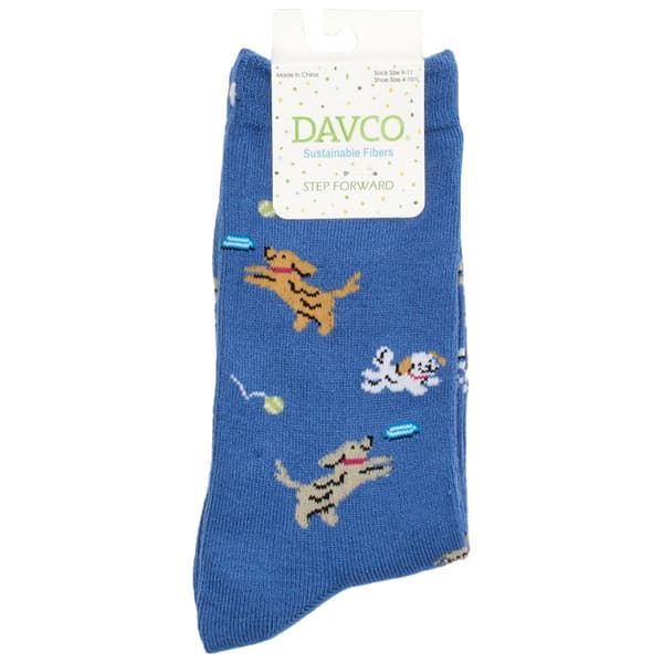 Womens Davco Running Dogs Crew Socks