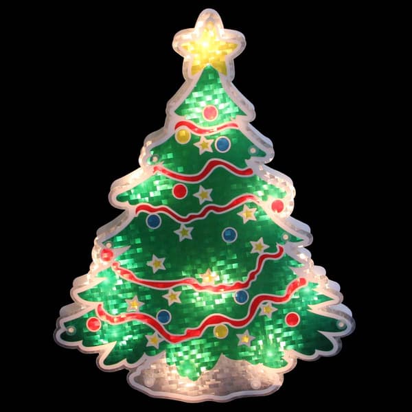 Northlight Seasonal Holographic Christmas Tree Window D&#233;cor