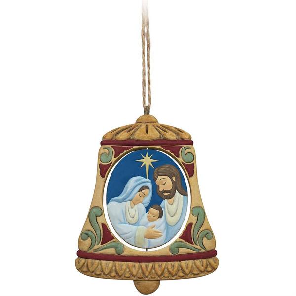Jim Shore Rotating Holy Family Bell Ornament - image 