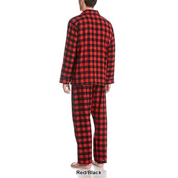 Mens Big & Tall Hanes&#174; Plaid Flannel Pajama Set