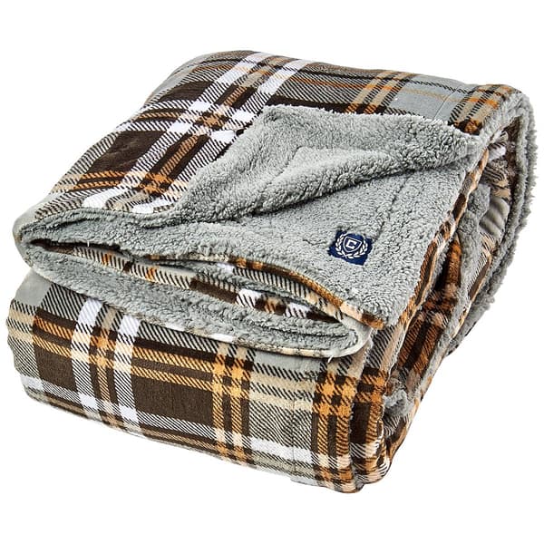 Chaps Plush to Sherpa Blanket - image 