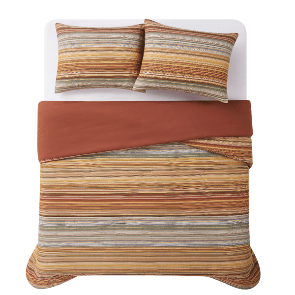 Brooklyn Loom Sunset Stripe Yarn Dye 3pc. Comforter Set