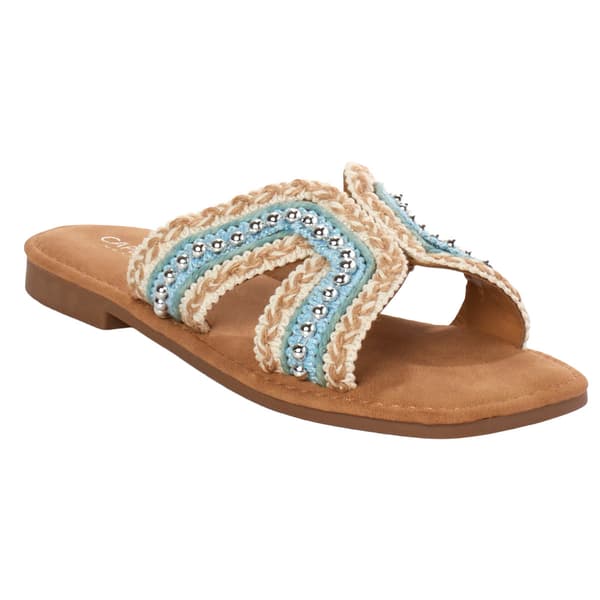 Womens Capelli New York Woven Beaded Slides