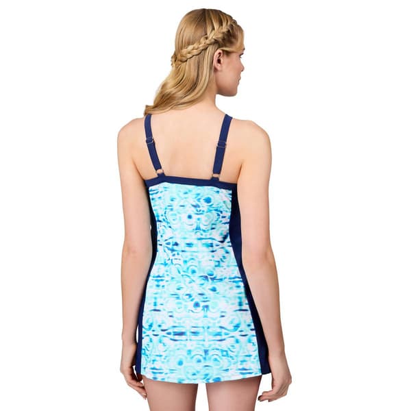 Womens Free Country Mirage Swimdress with Built-In Biker Shorts