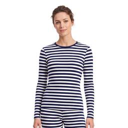 Womens LANDS'' END Stripe Long Sleeve Crew Neck Top