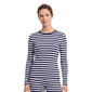 Womens LANDS'' END Stripe Long Sleeve Crew Neck Top - image 1