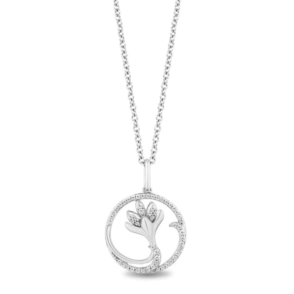 Enchanted by Disney Sterling Silver Elsa Pendant Necklace - image 