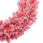 Northlight Pre-Lit Flocked Pink Artificial Christmas Wreath - image 3