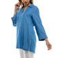 Womens Zac & Rachel 3/4 Sleeve Solid Tunic Blouse - image 3