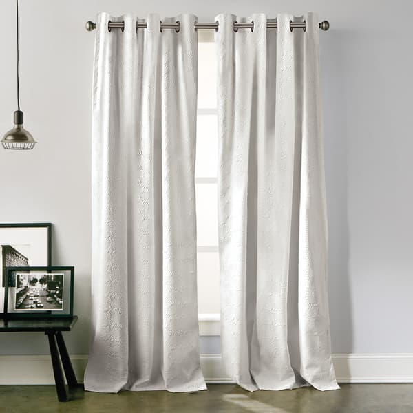 DKNY Chrysanthemum Microsculpted Lined Grommet Curtain Panel