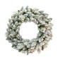 Puleo International 24in. Flocked Spruce Wreath - image 1