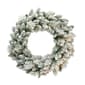 Puleo International 24in. Flocked Spruce Wreath - image 1