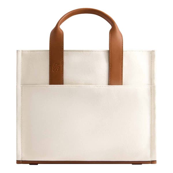 Tommy Bahama Solid Canvas Medium Tote w/ Leather Trim - image 