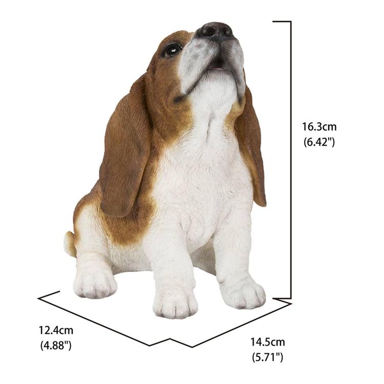 Hi-Line Gift Howling Basset Hound Puppy Garden Statue